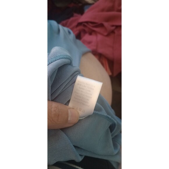 Coldwater Creek Faux‎ Wrap Top Slinky Knit Career Wear Blue Size Medium - Picture 3 of 5